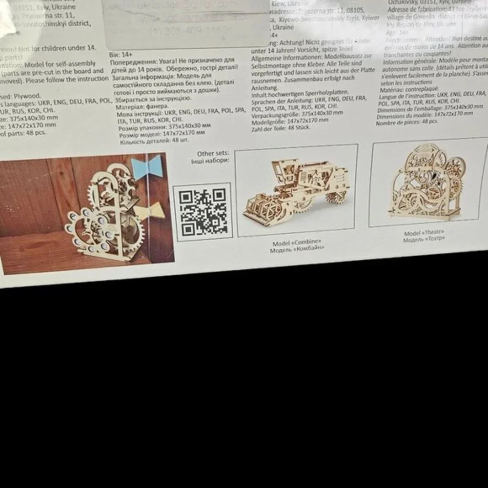 UGEARS Mechanical‎ Model Dynamometer DIY Kit For Collectors 48 Pcs Age 14+ New